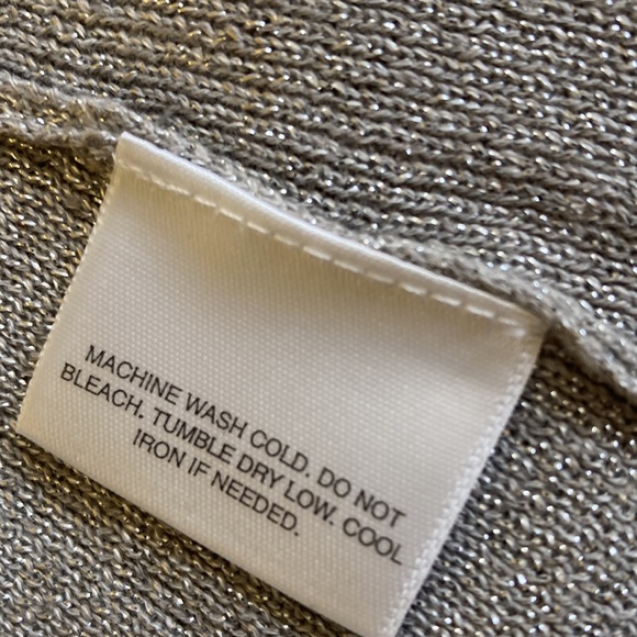 Two Piece set Silver Metallic Knits EUC - Picture 7 of 7